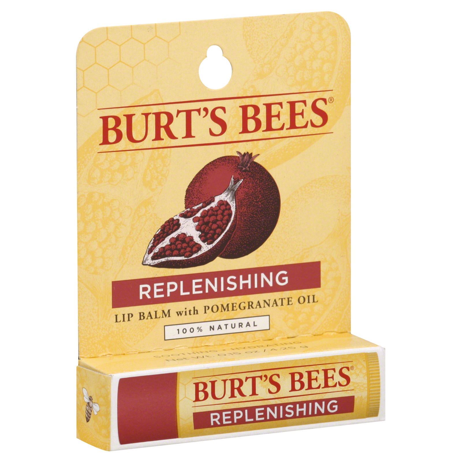 (sold out) burt"s bees replenishing lip balm with pomegranate